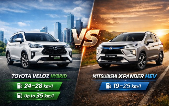 Head to Head Konsumsi BBM Toyota Veloz Hybrid vs Xpander HEV, Siapa MPV Hybrid Paling Irit?