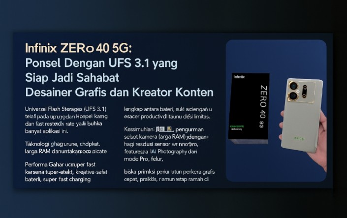 Infinix Zero 40 5G: Ponsel dengan UFS 3.1 yang Siap Jadi Sahabat Desainer Grafis dan Kreator Konten