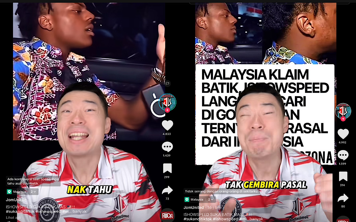 Streamer IShowSpeed Suka Batik Malaysia Tapi ‘Meletup’ Internet Saat Tahu Berasal Dari Jawa Indonesia 