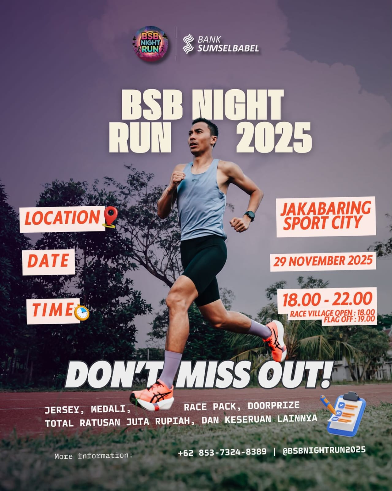 BSB Night Run 2025 Siap Menggelegar Malam ini: Ribuan Pelari, dan Sensasi Sportainment di JSC