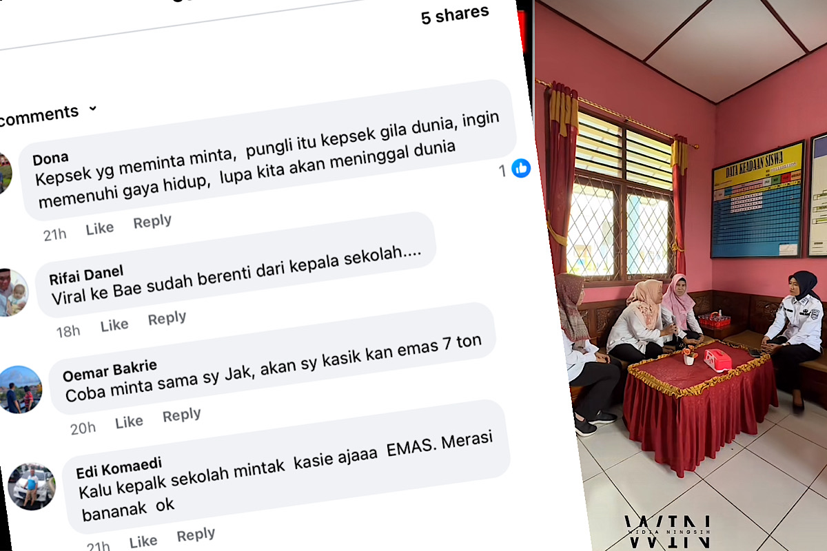 Sumpah Serapah Netizen Pada Oknum Kepala Sekolah Minta Setoran Emas