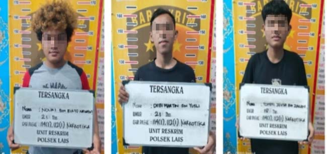 Asyik Nongkrong di Simpang Desa Teluk, 3 Remaja Ini Tak Sadar Didatangi Polisi 