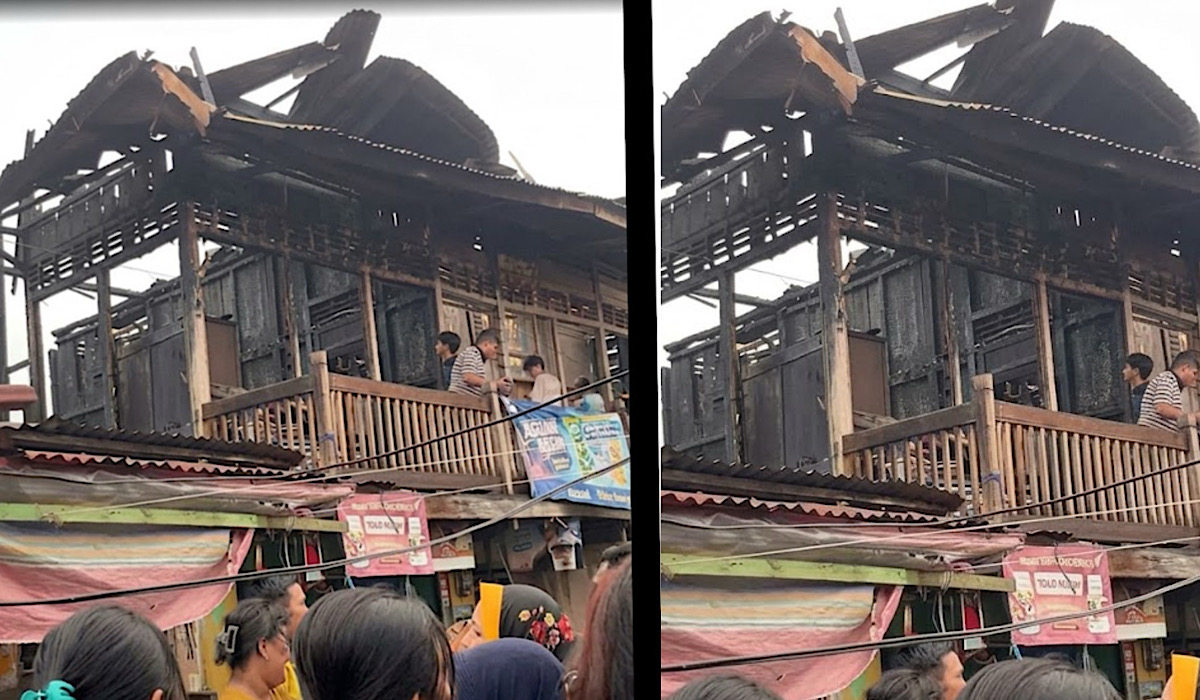 Pemuda Bakar Bantal, 2 Rumah Hangus di Kawasan Pasar 26 Ilir 