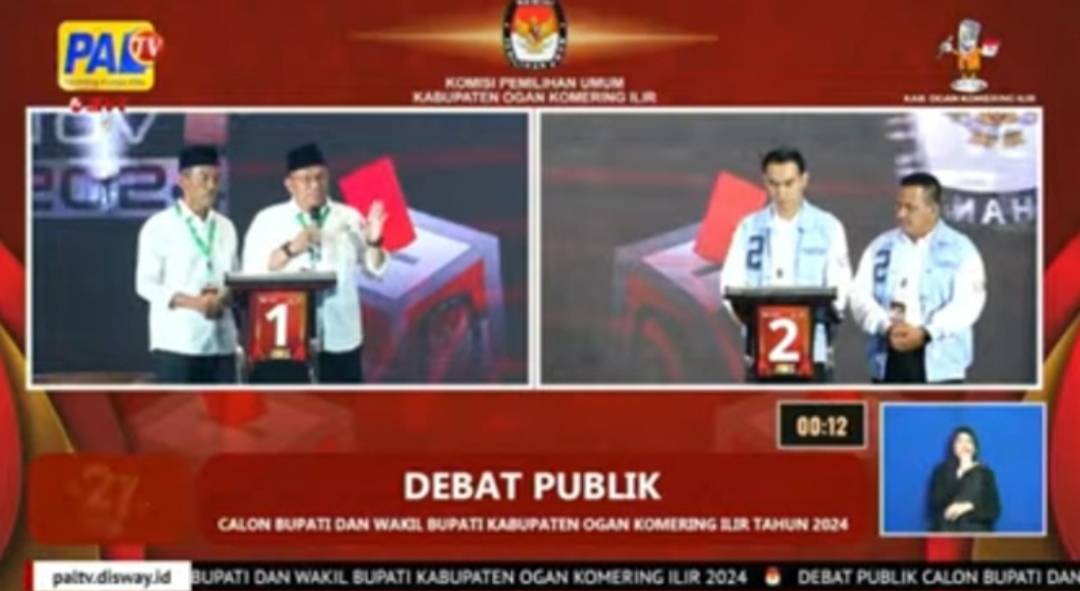 Debat Publik Paslon OKI Memanas, Djakfar Shodik Tampak Gugup di Panggung