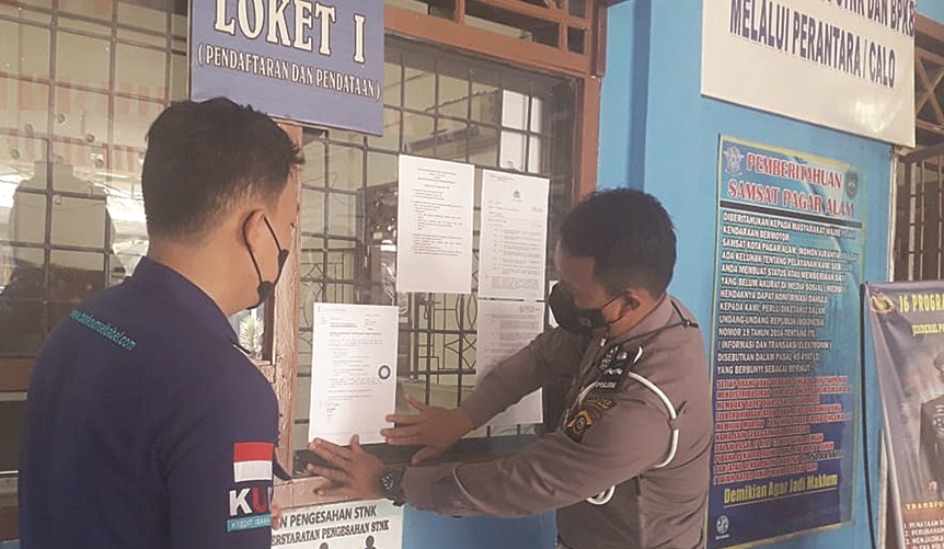 Dispenda dan Samsat Pagaralam Sosialisasikan Pemutihan Pajak Kendaraan