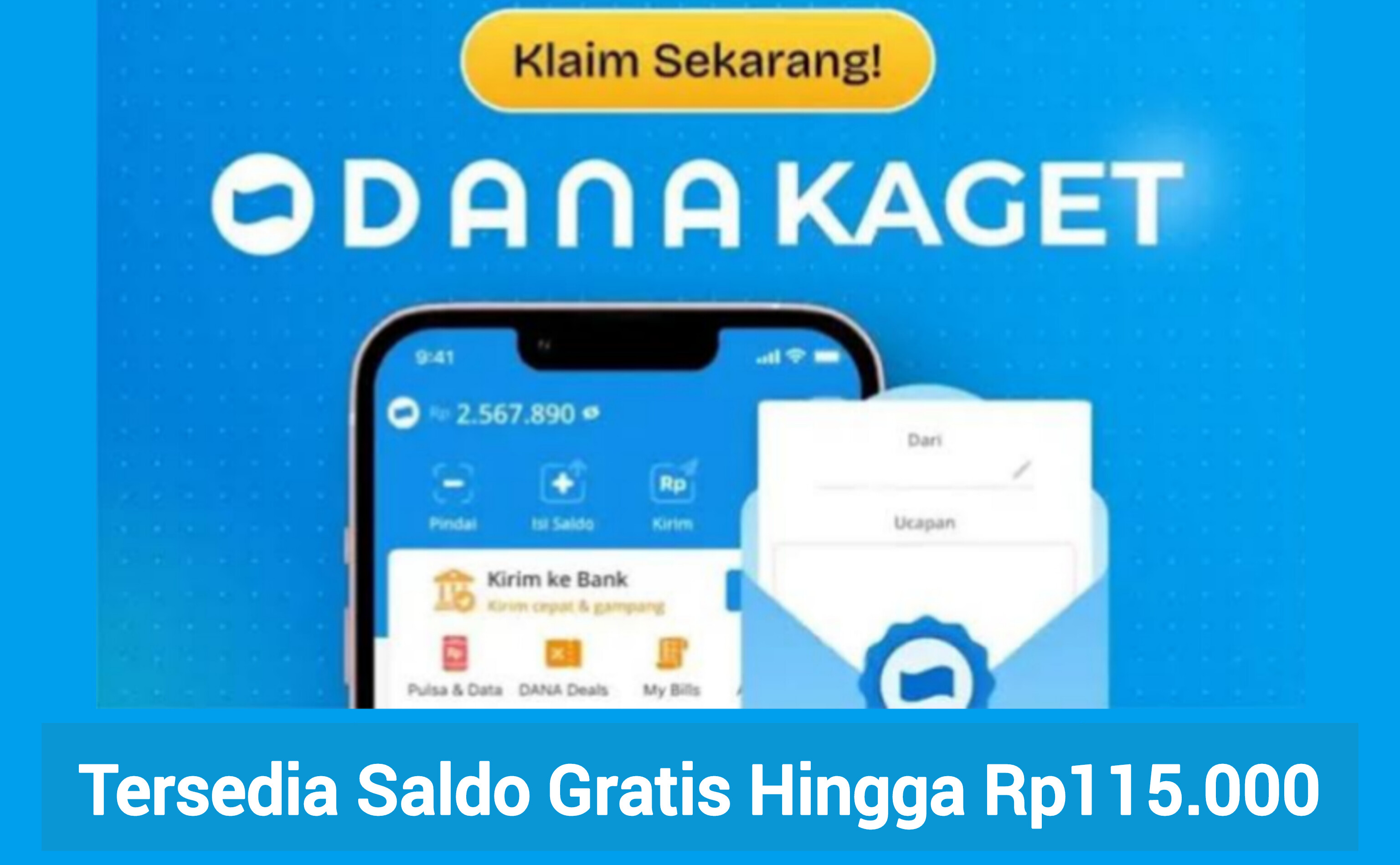 Dapatkan Saldo Gratis Senilai Rp115.000, Klaim Sekarang Lewat Fitur Dana Kaget