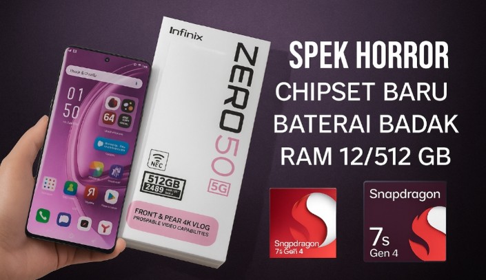 Infinix Zero 50 5G Makin Gahar Bakal Usung Snapdragon 7s Gen 4, Siap Bikin Kompetitor Ketar-Ketir