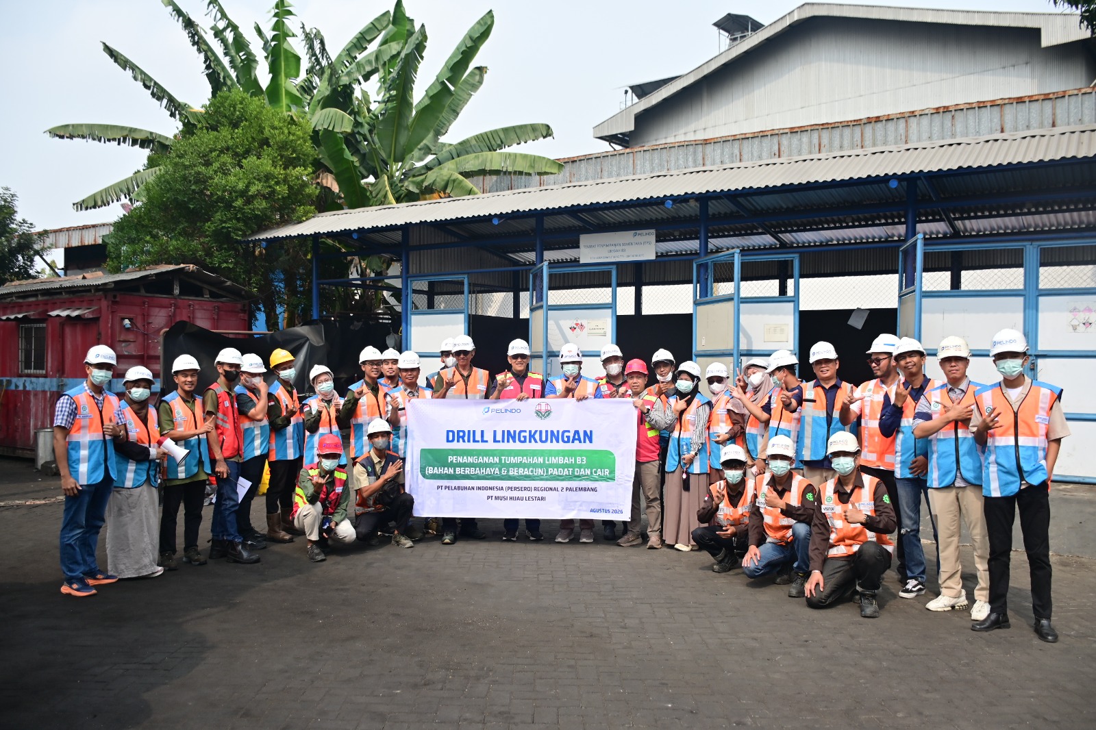 Pelindo Regional 2 Palembang Gelar Drill Penanganan Tumpahan Limbah B3