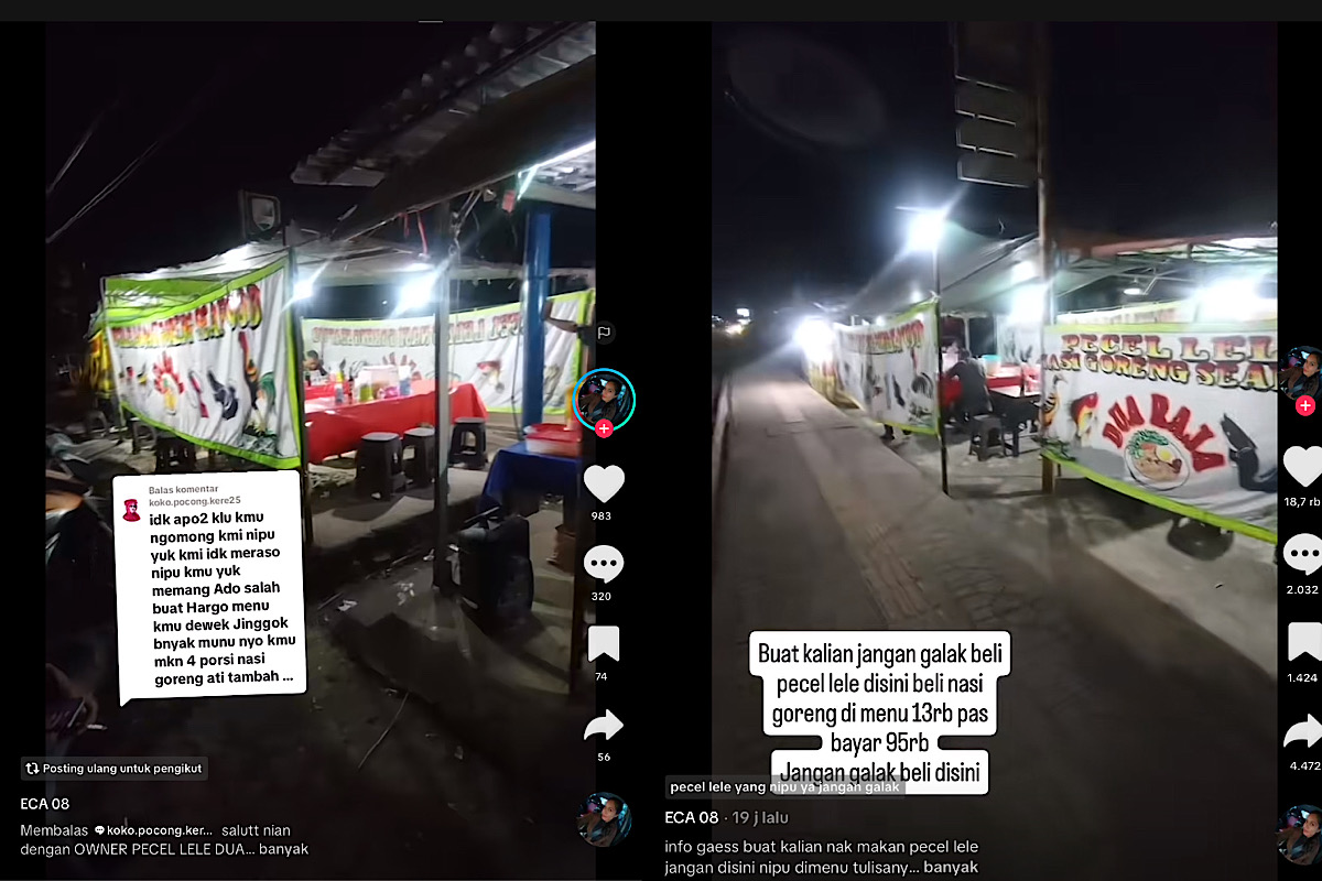 Viral Warung Pecel Lele di Km12 Dituding Getok Harga Mahal, Menu Rp13 Ribu Bayar Rp95 Ribu