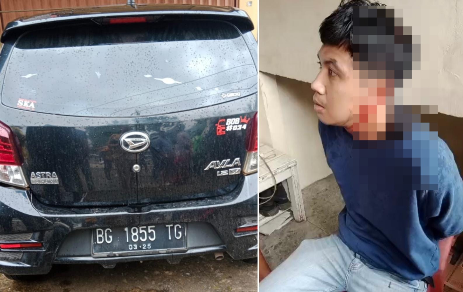 Pria Ini Diamuk Massa Saat Bawa Kabur Taksi Online di Jalan Sukabangun Palembang