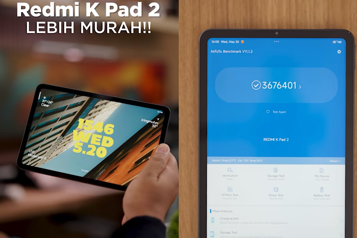 Redmi K Pad 2 Flagship Killernya Tablet Mini, Diotaki Dimensity 9500 Skor Antutu Tembus 3,6 Juta