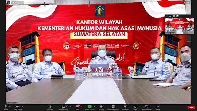 Jelang kunjungan tatap muka WBP , ini Pesan Kakanwil Kemenkumham Sumsel