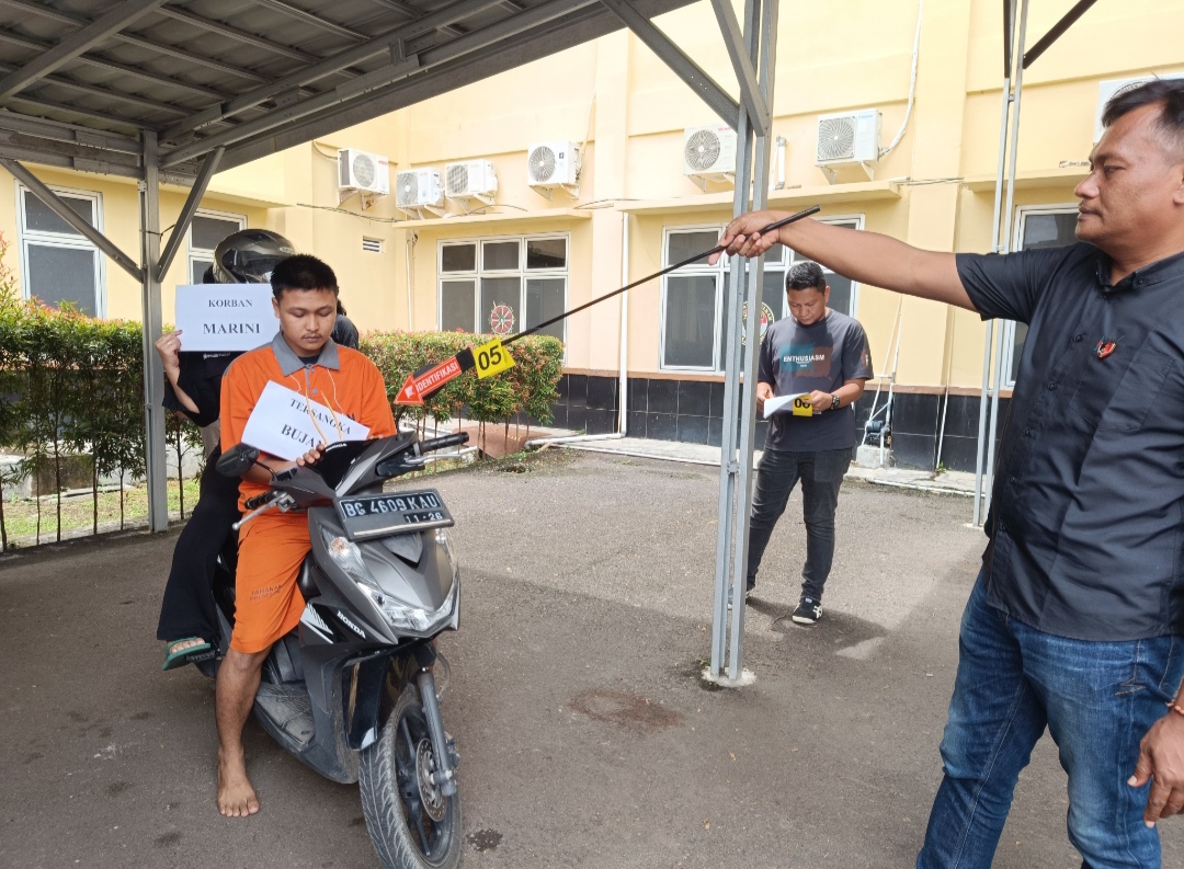 Polisi Gelar Reka Ulang Kasus Pembunuhan di Muara Baru OKI, Tersangka Jalani 14 Adegan