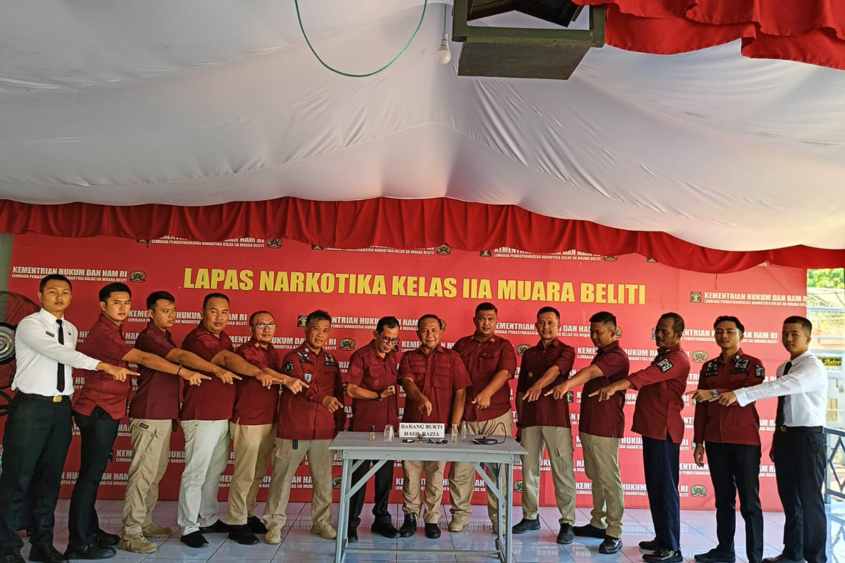 Lapas Narkotika Kelas IIA Muara Beliti Gelar Razia Kamar Hunian untuk Tingkatkan Keamanan