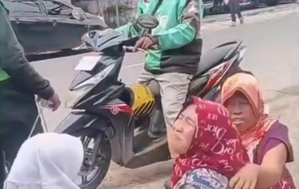 Viral di Medsos Emak-emak di Sako Menangis Histeris, Motor Digondol Maling