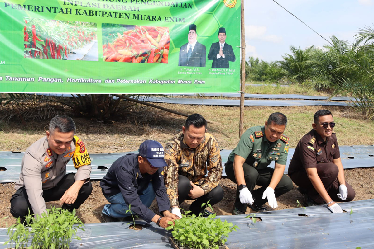 Pj Bupati Muara Enim Canangkan Gerakan Tanam Cabai dan Vaksinasi Rabies Serentak di 22 Kecamatan