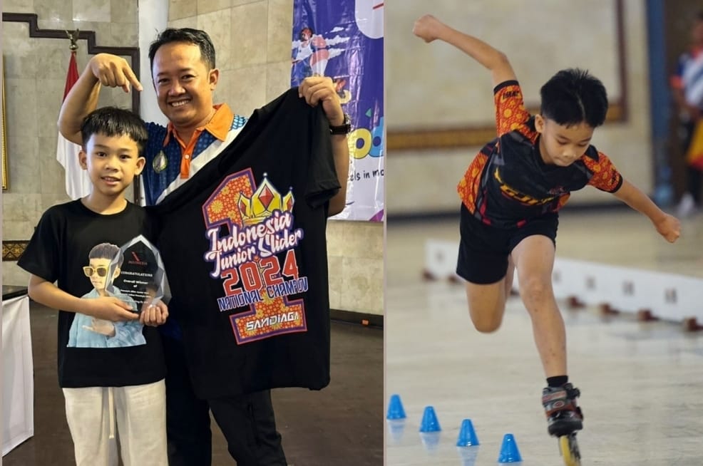 Roller Champion Cilik, Sandiaga Sulaiman Harith Harumkan Nama Sumsel di Kancah Nasional