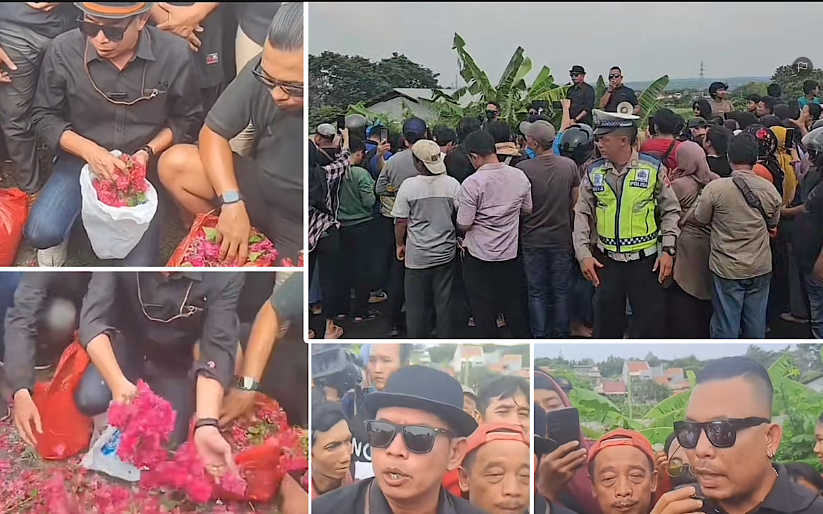 Aksi Tabur Bunga Tragedi Vina di Jembatan Talun Cirebon, Peserta Aksi Berharap Kasus Ini Cepat Terungkap  