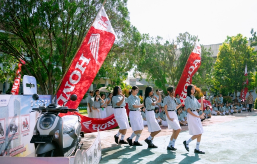 Honda Genergy Astra Motor Sumsel Bawa Edukasi Keselamatan dan Kreativitas Pelajar Lubuk Linggau