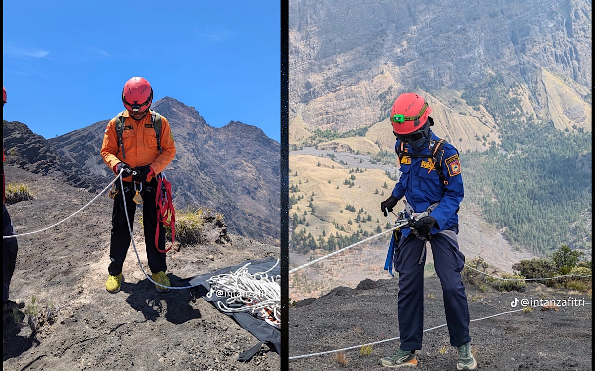 Hari Ke-5 Pencarian Korban Pendaki Rinjani Dari Jakarta Belum Ditemukan, Drone Thermal Basarnas Dikerahkan 