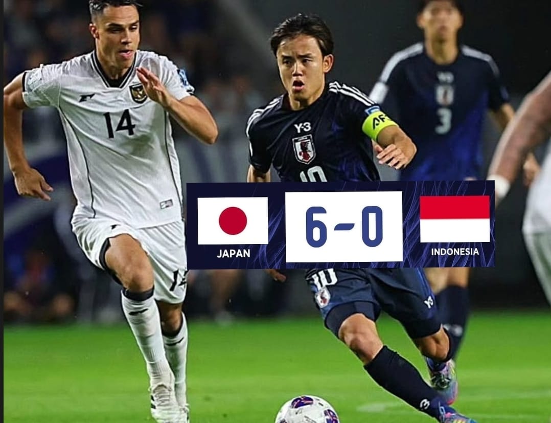 Mimpi Buruk Timnas Indonesia, Dibantai Jepang 6 - 0 Tanpa Balas di Osaka