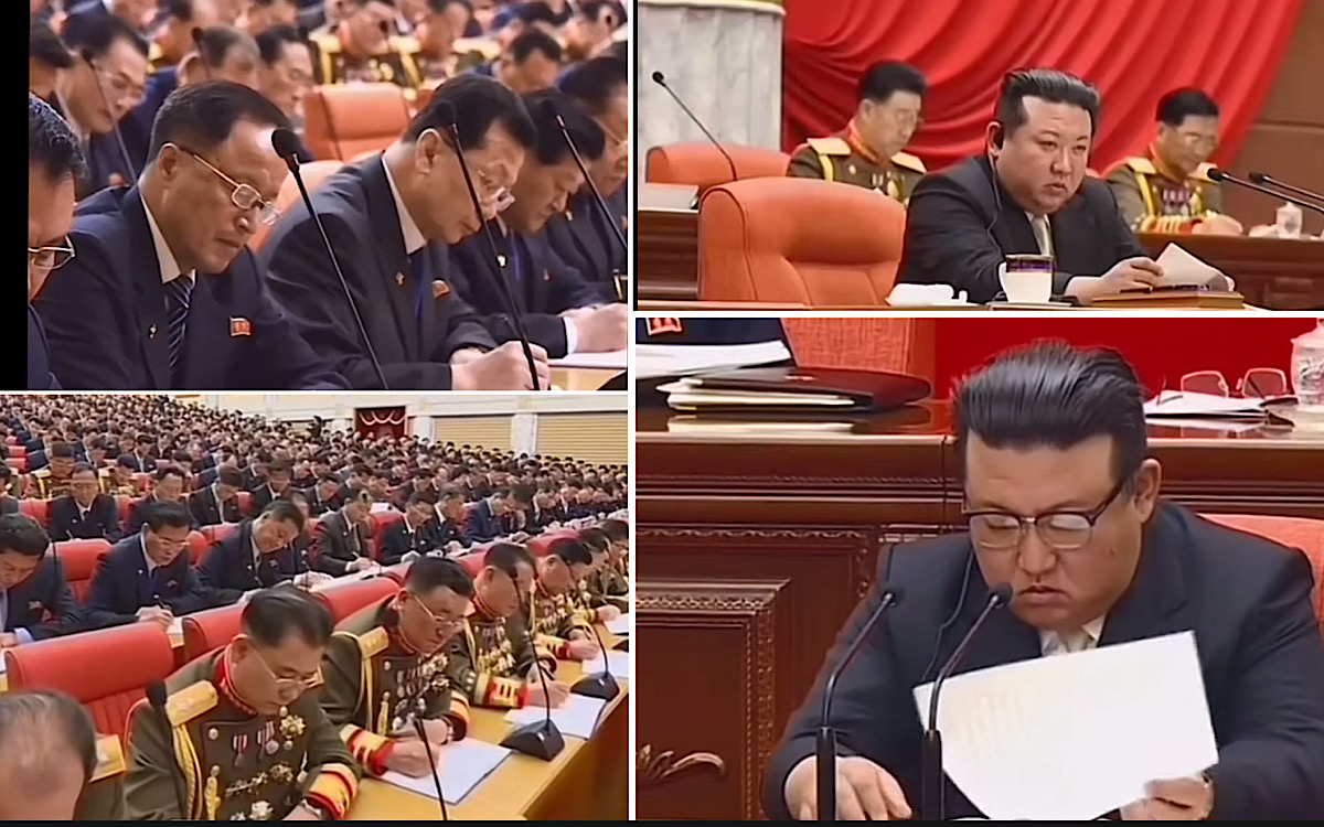 Beredar Video Ketika Kim Jong Un Pimpin Rapat Akhir Tahun, Netizen Ramai Bandingkan Sama Pejabat di Konoha  