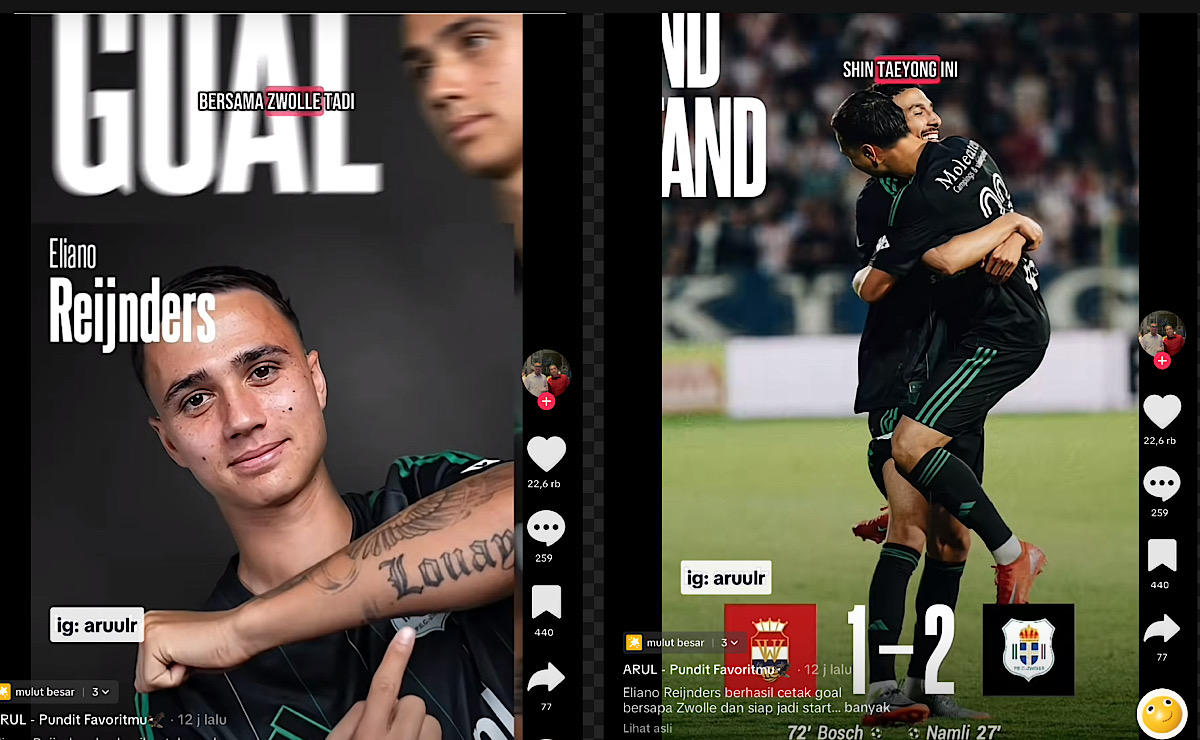 Eliano Reijnders Cetak Gol Cantik Bersama PEC Zwolle, Jadi Solusi Patrick Kluivert Gantikan Marselino Ferdinan