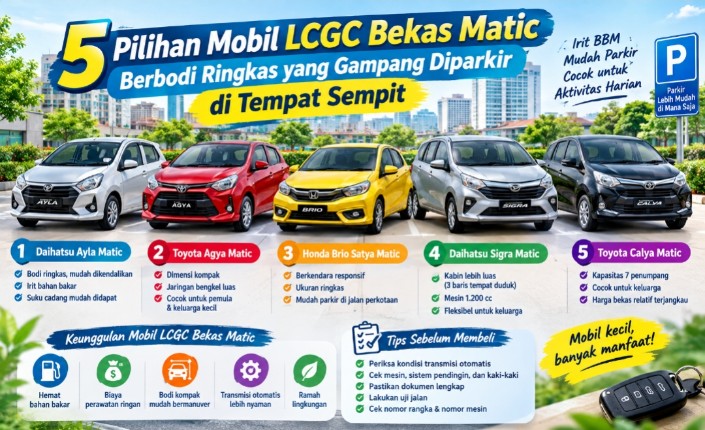 5 Pilihan Mobil LCGC Bekas Matic Berbodi Ringkas, Gampang Parkir di Tempat Sempit