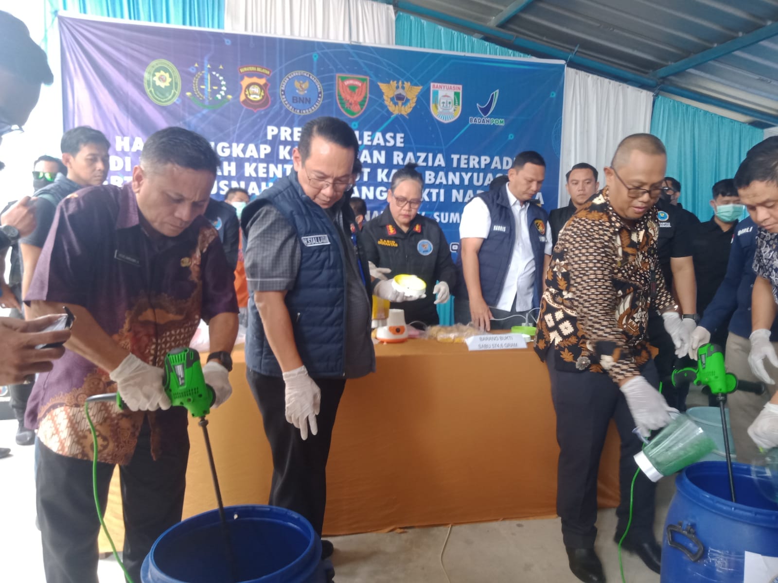 BNNP Sumsel Musnahkan Ribuan Butir Ekstasi dan Sabu, Tangkapan BB Narkoba 2 Bulan dari Tangan 5 TSK