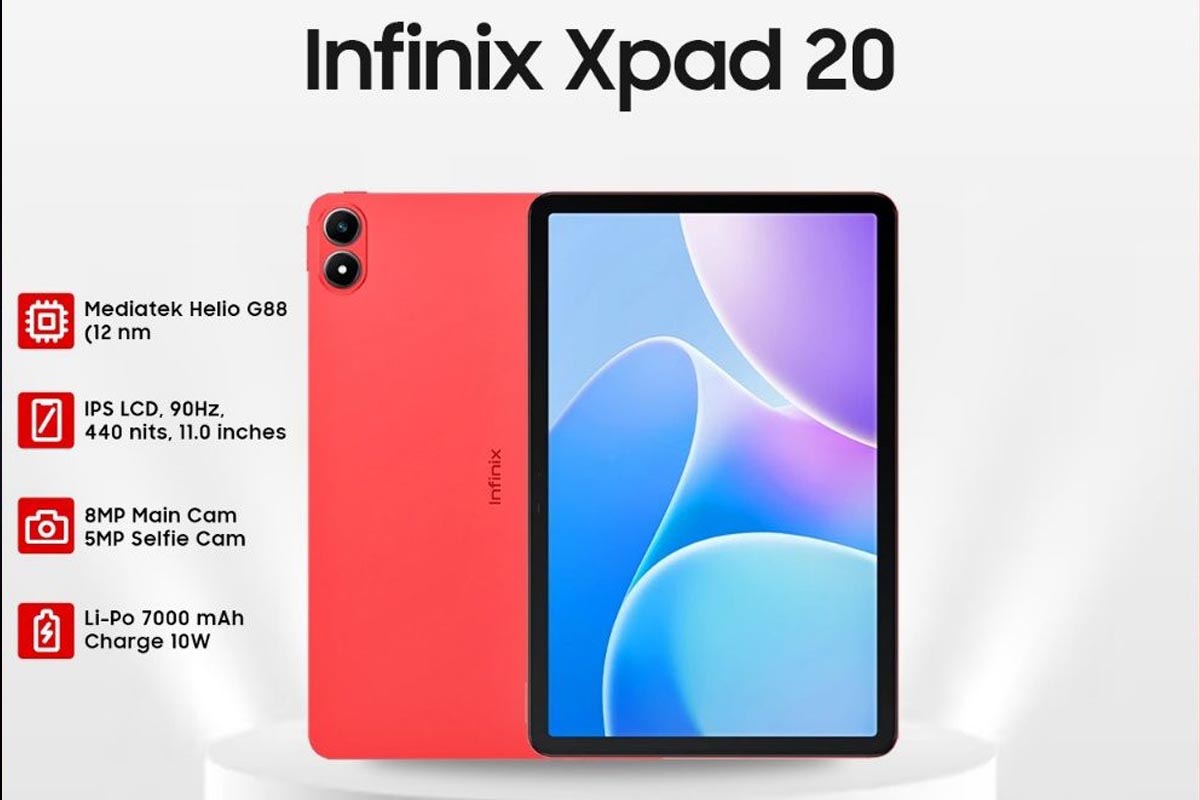 Tablet Infinix Xpad 20 Didukung RAM 8GB dan Baterai 7.000mAh