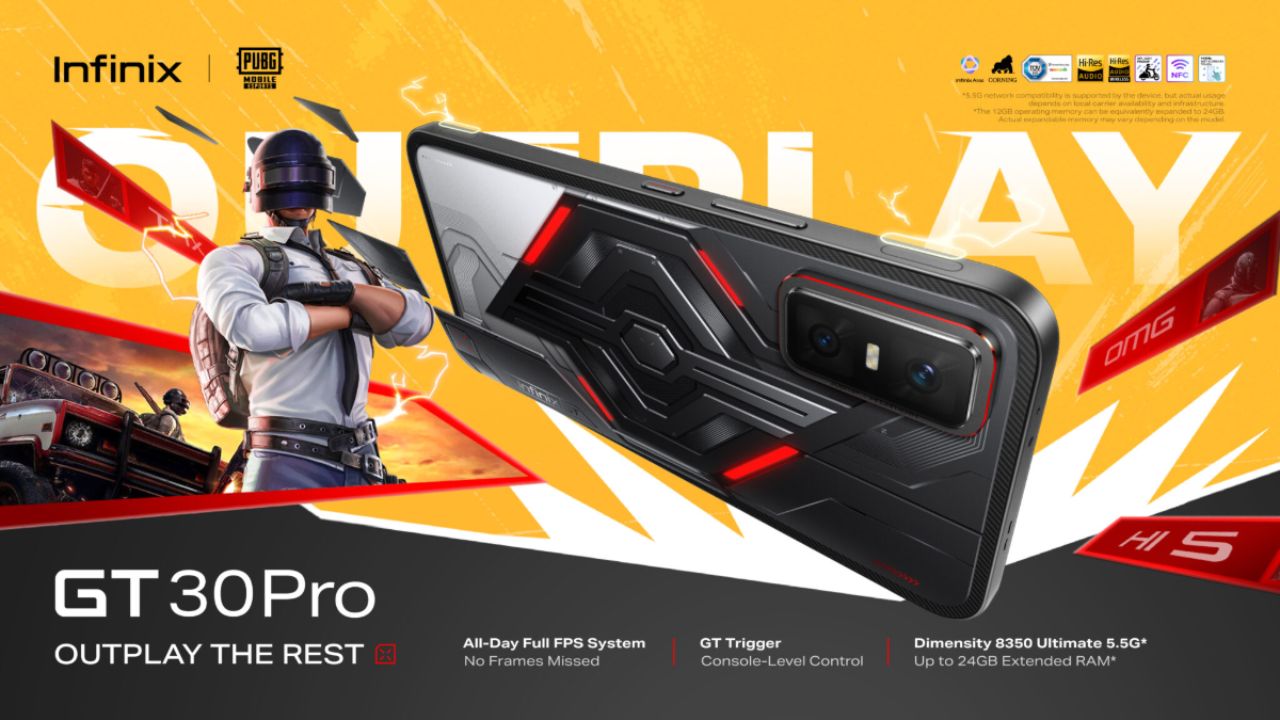 Infinix GT 30 Pro HP Terbaik dengan Spek Tinggi, Baterai Awet! Cocok untuk Gaming Maksimal