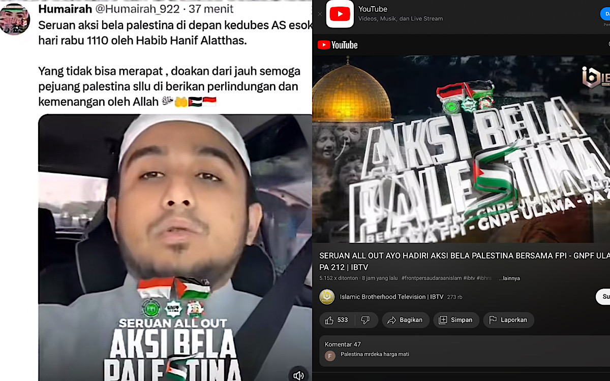 Hari Ini, Umat Islam Gelar Aksi Bela Palestina di Kedubes Amerika, Habib Hanif: Amerika Jangan Main-main! 