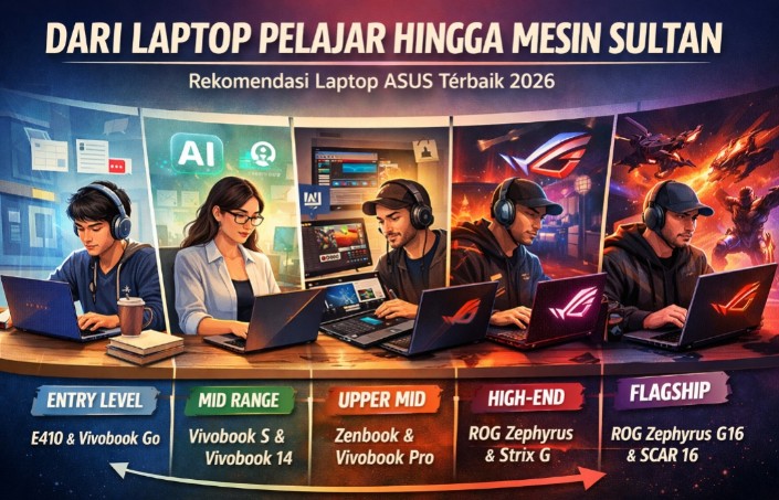 Dari Laptop Pelajar hingga Kelas Sultan: Ini Rekomendasi Laptop ASUS Terbaik 2026 yang Wajib Dilirik