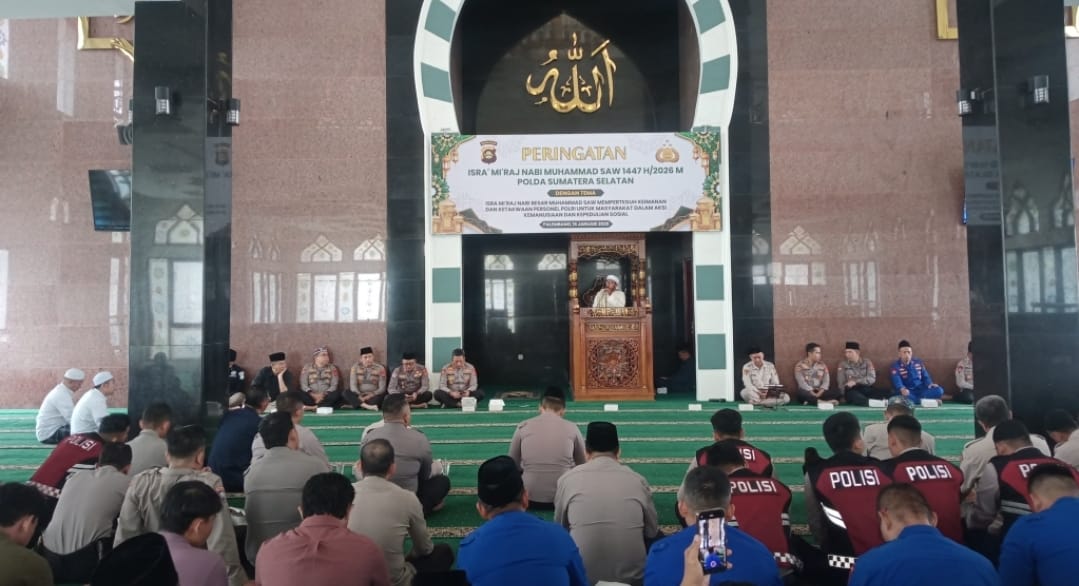 Peringatan Isra Miraj 1447 H di Polda Sumsel, Personel Diingatkan Perkuat Iman dan Kerukunan