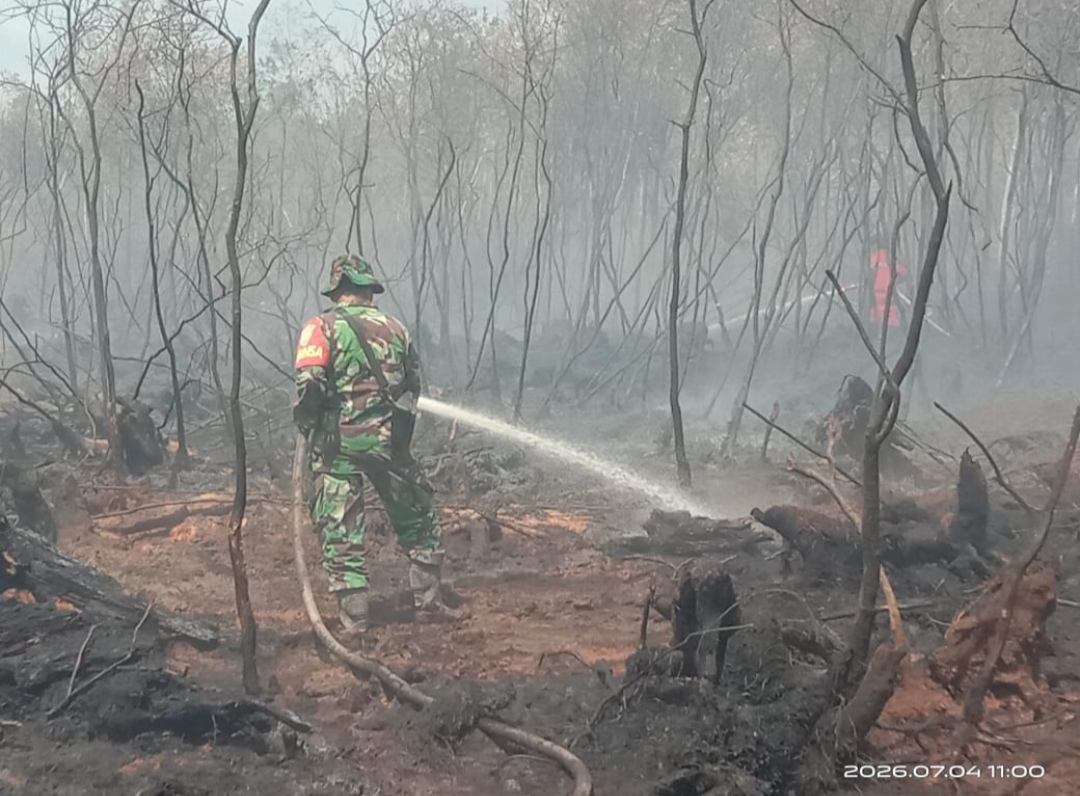 Pemadaman Karhutla di Desa Sumber Hidup OKI Minim Sumber Air