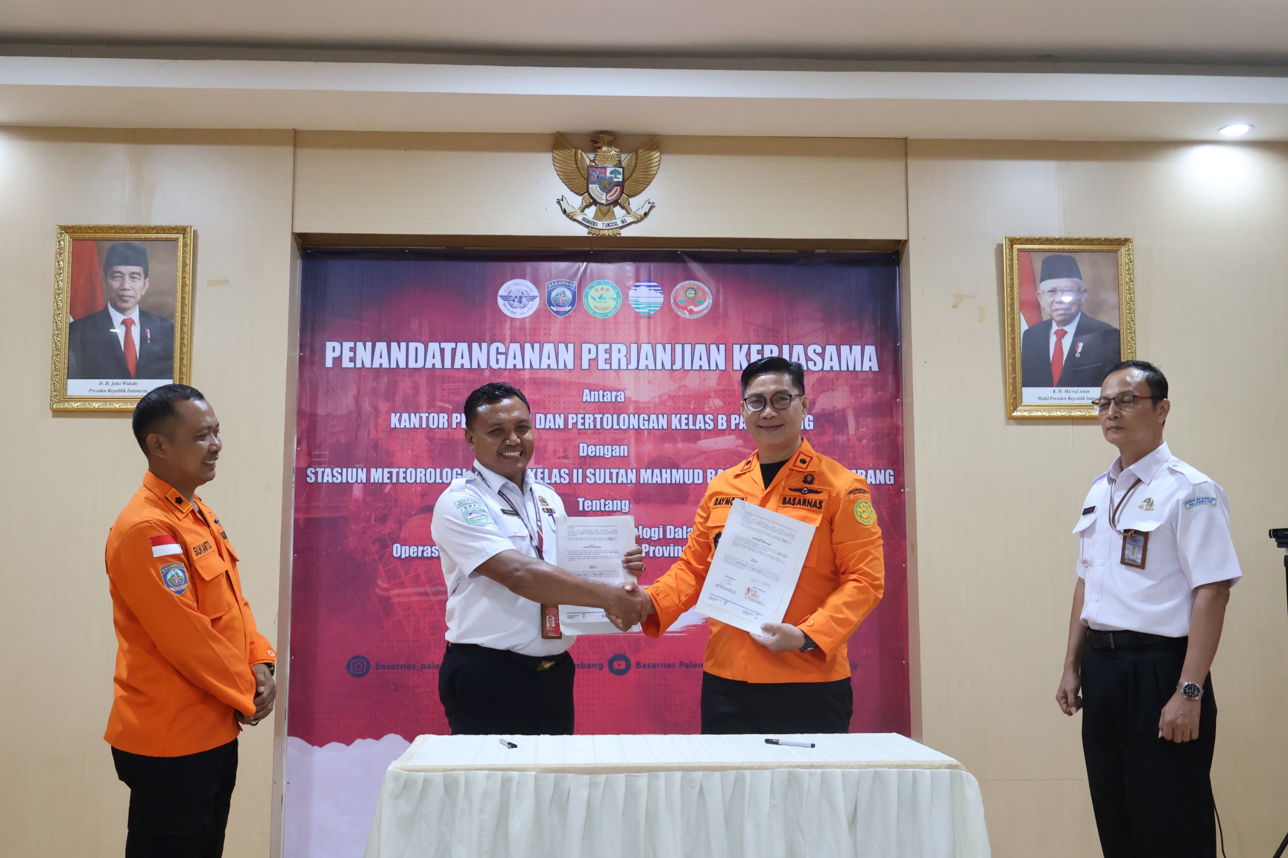 Dukung Operasi SAR, BMKG Tandatangani Perjanjian Kerja Sama dengan Basarnas Palembang