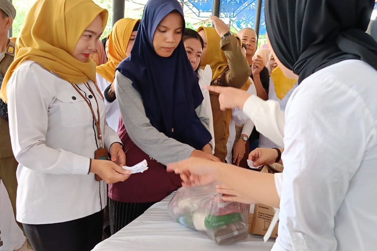 Hadapi Inflasi, Pemkab OKI Gelar Pasar Murah di Taman Segitiga Emas Kayuagung