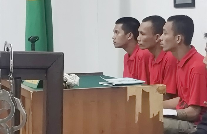 Ternyata Ini Tampang Tiga Pelaku Pencuri Besi Bollard di Jalan Walikota H Husni Musi 6 Palembang