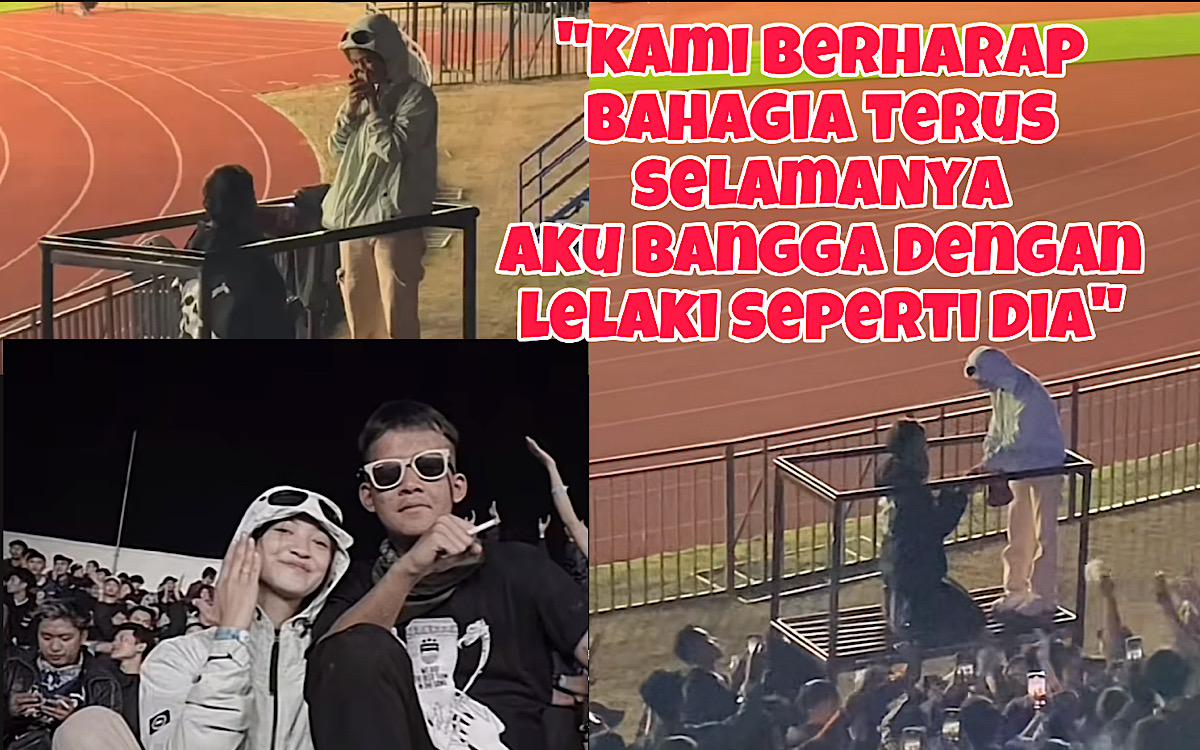 Viral, Tika Dilamar Kekasih Diatas Steger Suporter Laga Persib Vs Arema, Wawan Protes: ‘Itu Istri Saya!’ 