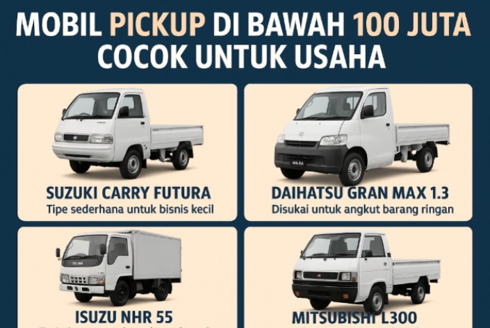 Harga Turun, Inilah Deretan Mobil Pickup di Bawah 100 Juta yang Paling Diburu Pelaku Usaha di 2025