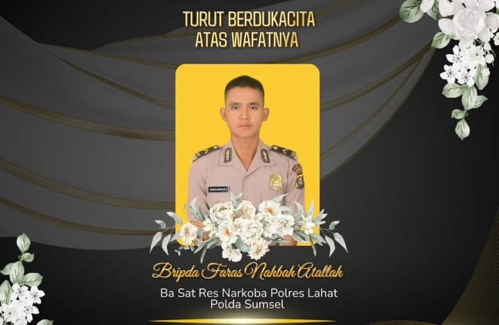 Anggota Polres Lahat yang Meninggal Ditikam Saat Gerebek Pelaku Narkoba Dimakamkan di Palembang