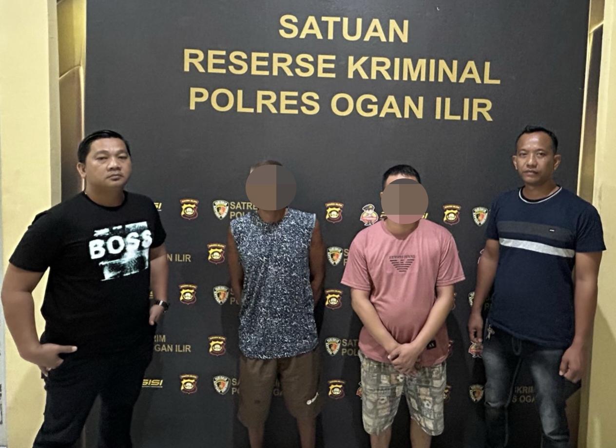 Oploskan Pertalite, 2 Warga Diamankan Unit Pidsus Satreskrim Polres Ogan Ilir dengan Belasan Jeriken