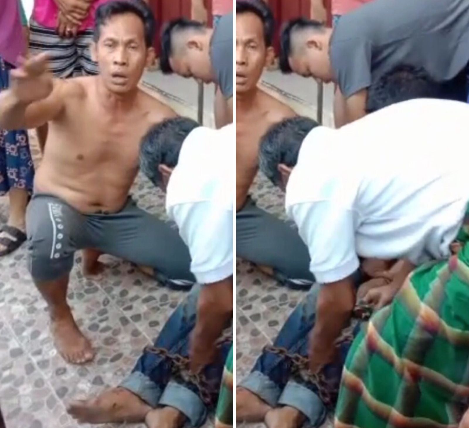 Gagal Beraksi di Rumah Warga, Pria di Lubuklinggau Diikat Pakai Rantai Kapal