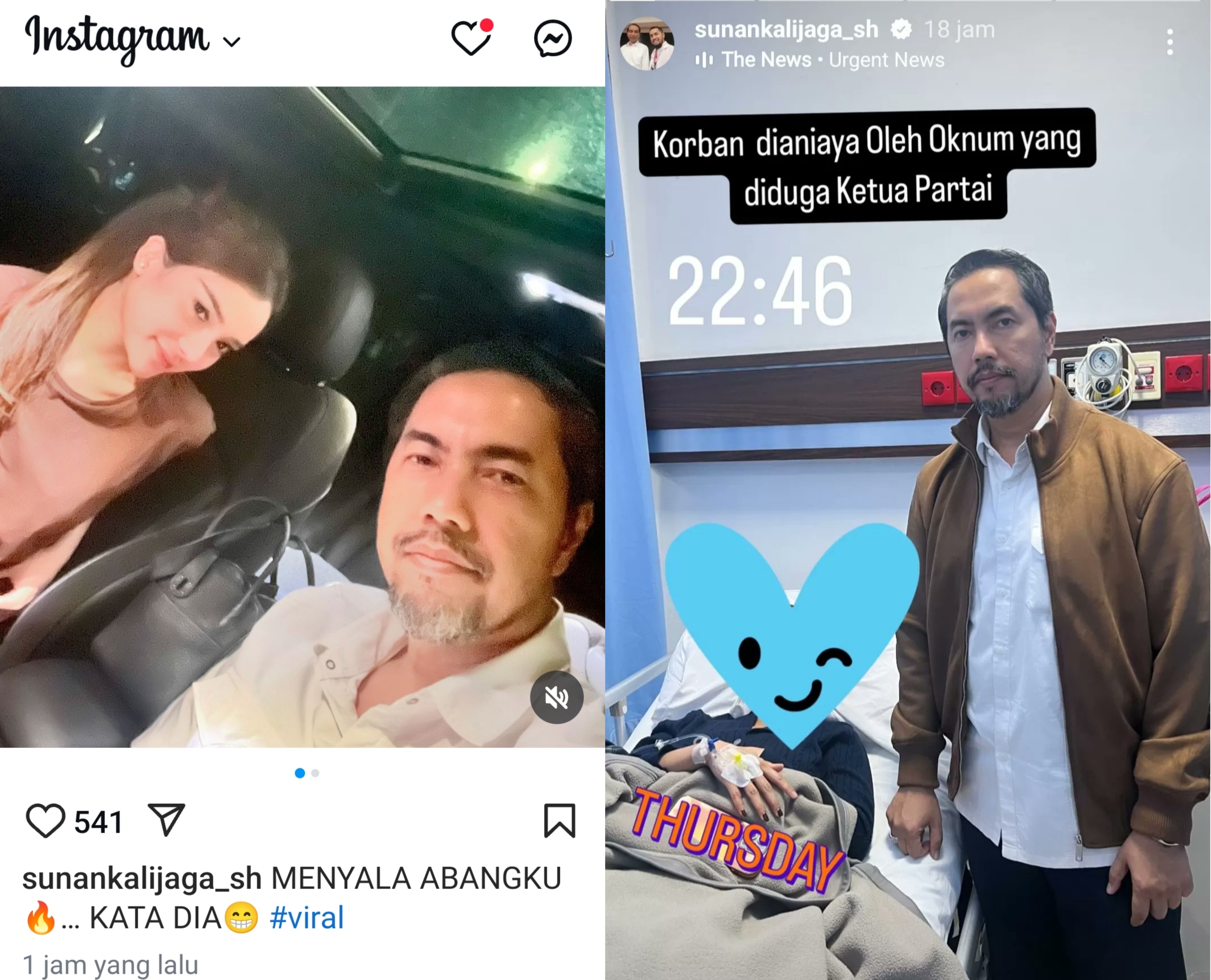 Sunan Kalijaga Hapus 2 Postingan Terkait Dugaan Penganiayaan Istri Muda oleh Oknum Ketum Partai Besar, Hmmm..?