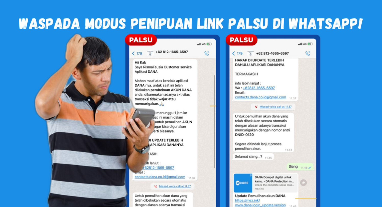 Waspada! Ciri-Ciri Penipuan Link Saldo Dana Gratis Lebaran 2026 di WhatsApp