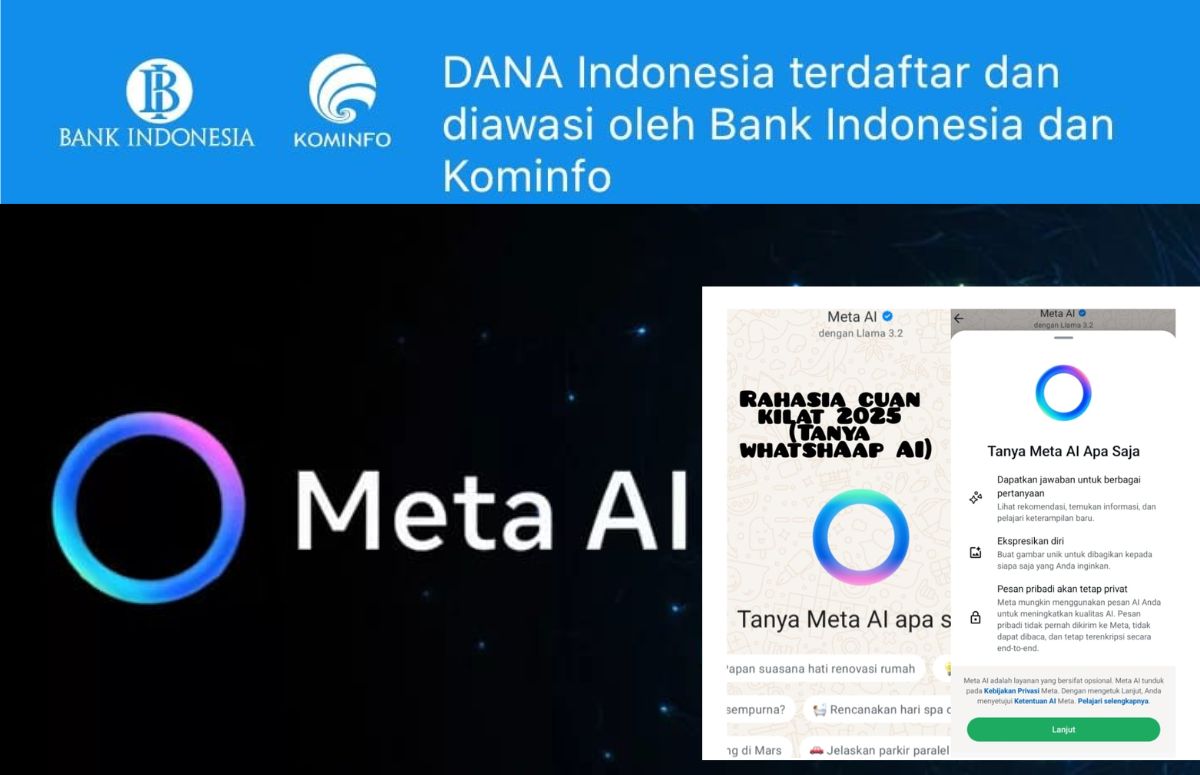 Rahasia Cuan Kilat 2025! Meta AI di WhatsApp untuk Kantongi Saldo DANA Gratis, Cobain Sekarang 