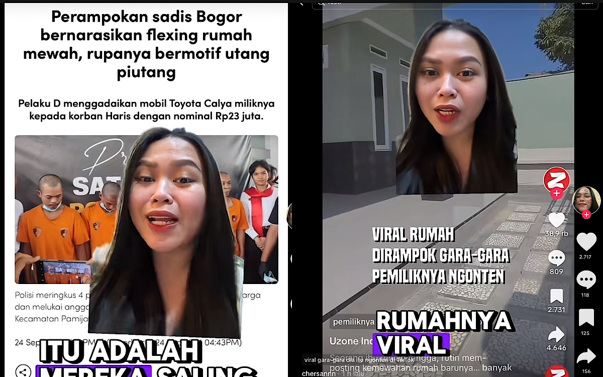 Bukan Dirampok Gara-gara Plexing Rumah Mewah di Tiktok, Tapi Pelaku Ada Utang Tak Mampu Bayar Guys