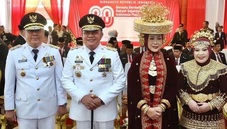 Gubernur Herman Deru dan Wagub Cik Ujang Saksikan Detik-Detik Proklamasi Virtual Bersama Forkopimda di Griya A