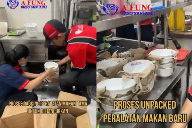 Pihak Baso Afung Hancurkan Semua Alat Makan Gegara Selebgram Makan dengan Kerupuk Babi, Netizen Bilang Begini