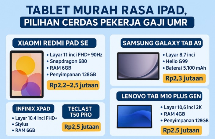 Tablet Murah Rasa iPad, Pilihan Cerdas Pekerja Gaji UMR